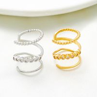 1 Piece Simple Style Geometric Plating Inlay Copper Zircon Ear Cuffs main image 4