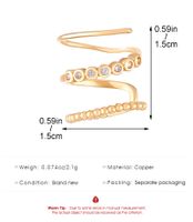 1 Piece Simple Style Geometric Plating Inlay Copper Zircon Ear Cuffs main image 2
