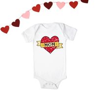 Cute Letter Heart Shape Cotton Baby Rompers main image 1
