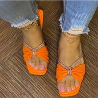 Women's Casual Solid Color Square Toe Home Slippers sku image 13