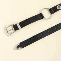 Simple Style Geometric Alloy Metal Button Women's Leather Belts main image 4