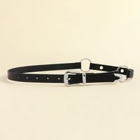 Simple Style Geometric Alloy Metal Button Women's Leather Belts main image 8