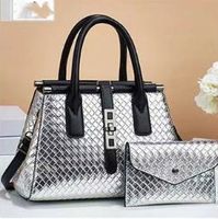 Women's Medium Pu Leather Solid Color Vintage Style Classic Style Square Zipper Tote Bag sku image 1