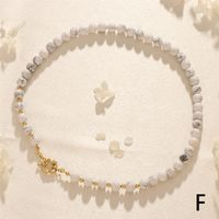 Elegant Vintage Style Geometric Stone Beaded Plating 18k Gold Plated Women's Necklace main image 5
