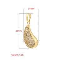 Casual Shiny Water Droplets Copper Plating Inlay Zircon 18k Gold Plated Pendant Necklace main image 3