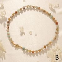 Ig-stil Vintage-stil Geometrisch Stein Perlen Überzug 18 Karat Vergoldet Unisex Halskette sku image 2
