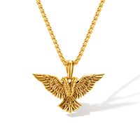 Hip-Hop Vintage Style Eagle Stainless Steel Plating Men's Pendant Necklace sku image 2