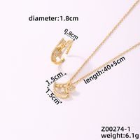 Simple Style Geometric Copper Zircon Rings Necklace sku image 1