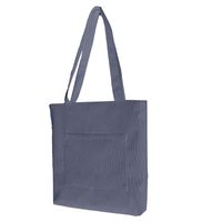 Women's Fashion Solid Color Corduroy Shopping Bags sku image 1