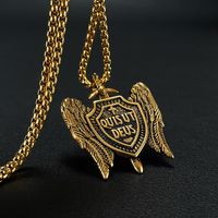 Hip-Hop Retro Cross Angel Wings Stainless Steel Plating Men's Pendant Necklace main image 1