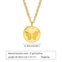 Stainless Steel Simple Style Flower Butterfly Pendant Necklace sku image 2