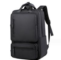 Men's Solid Color Oxford Cloth Zipper Functional Backpack Laptop Backpack main image 1