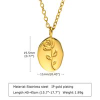 Stainless Steel Simple Style Flower Butterfly Pendant Necklace sku image 7