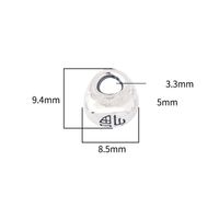 1 Piece Chinoiserie Simple Style Chinese Character Solid Color Sterling Silver Plating Jewelry Accessories sku image 6