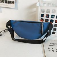 Women's Nylon Solid Color Classic Style Sewing Thread Square Zipper Fanny Pack sku image 2