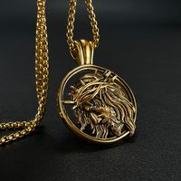 Retro Human Face Stainless Steel Plating Men's Pendant Necklace main image 3