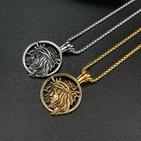 Retro Human Face Stainless Steel Plating Men's Pendant Necklace main image 5