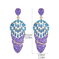 1 Pair Luxurious Shiny Geometric Plating Inlay Alloy Rhinestones Zircon Silver Plated Drop Earrings main image 2