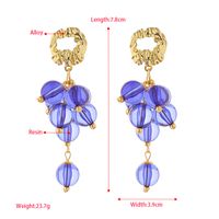 1 Pair Simple Style Ball Alloy Resin Gold Plated Drop Earrings main image 2