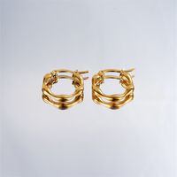 1 Paar Lässig Einfacher Stil Geometrisch Irregulär Edelstahl 304 K Vergoldet Reif Ohrringe main image 3