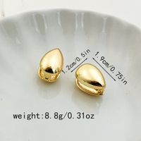 1 Pair Simple Style Water Droplets Plating Alloy Gold Plated Earrings main image 2