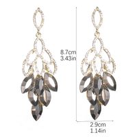 1 Pair Elegant Luxurious Geometric Plating Inlay Alloy Rhinestones Zircon Silver Plated Drop Earrings main image 2
