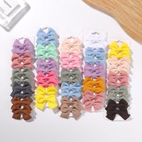 Girl's Cute Solid Color Bow Knot Polyester Hair Clip main image 4