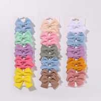 Girl's Cute Solid Color Bow Knot Polyester Hair Clip main image 5