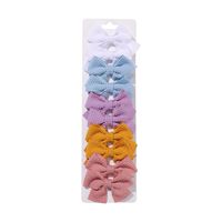 Girl's Cute Solid Color Bow Knot Polyester Hair Clip sku image 1