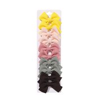 Girl's Cute Solid Color Bow Knot Polyester Hair Clip sku image 2