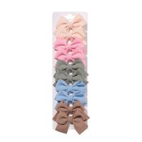 Girl's Cute Solid Color Bow Knot Polyester Hair Clip sku image 3