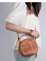 Women's Medium Pu Leather Color Block Vintage Style Classic Style Shell Zipper Shoulder Bag main image 4