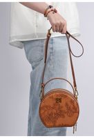 Women's Medium Pu Leather Color Block Vintage Style Classic Style Shell Zipper Shoulder Bag main image 5