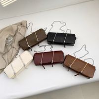Women's Small Pu Leather Solid Color Classic Style Square Magnetic Buckle Shoulder Bag main image 1