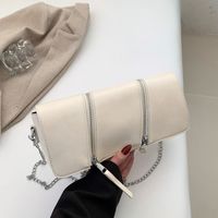 Women's Small Pu Leather Solid Color Classic Style Square Magnetic Buckle Shoulder Bag main image 3