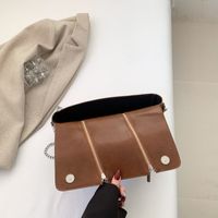 Women's Small Pu Leather Solid Color Classic Style Square Magnetic Buckle Shoulder Bag main image 4