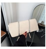 Women's Small Pu Leather Solid Color Classic Style Square Magnetic Buckle Shoulder Bag sku image 1