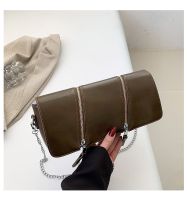 Women's Small Pu Leather Solid Color Classic Style Square Magnetic Buckle Shoulder Bag sku image 5