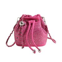 Women's Small Pu Leather Solid Color Elegant Bucket String Bucket Bag main image 5