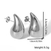1 Pair Casual Solid Color Plating 304 Stainless Steel 18K Gold Plated Ear Studs sku image 4