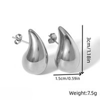 1 Pair Casual Solid Color Plating 304 Stainless Steel 18K Gold Plated Ear Studs sku image 2