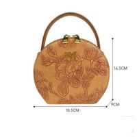 Women's Medium Pu Leather Color Block Vintage Style Classic Style Shell Zipper Shoulder Bag sku image 1