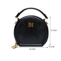 Women's Medium Pu Leather Color Block Vintage Style Classic Style Shell Zipper Shoulder Bag sku image 2