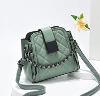 Women's Small Pu Leather Solid Color Vintage Style Classic Style Bucket Zipper Shoulder Bag sku image 4