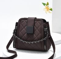 Women's Small Pu Leather Solid Color Vintage Style Classic Style Bucket Zipper Shoulder Bag sku image 2