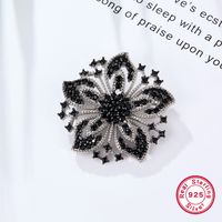 Elegant Glam Flower Sterling Silver Artificial Gemstones Artificial Diamond Unisex Brooches 1 Piece main image 6