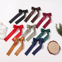 Girl's Sweet Bow Knot Cotton Polyester Tassel Hair Clip main image 6