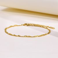 IG Style Vacation Geometric 201 Stainless Steel Plating 18K Gold Plated Women's Anklet main image 4