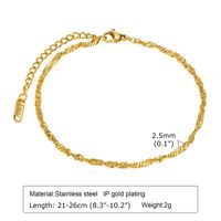 IG Style Vacation Geometric 201 Stainless Steel Plating 18K Gold Plated Women's Anklet main image 2