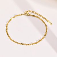 IG Style Vacation Geometric 201 Stainless Steel Plating 18K Gold Plated Women's Anklet main image 6
